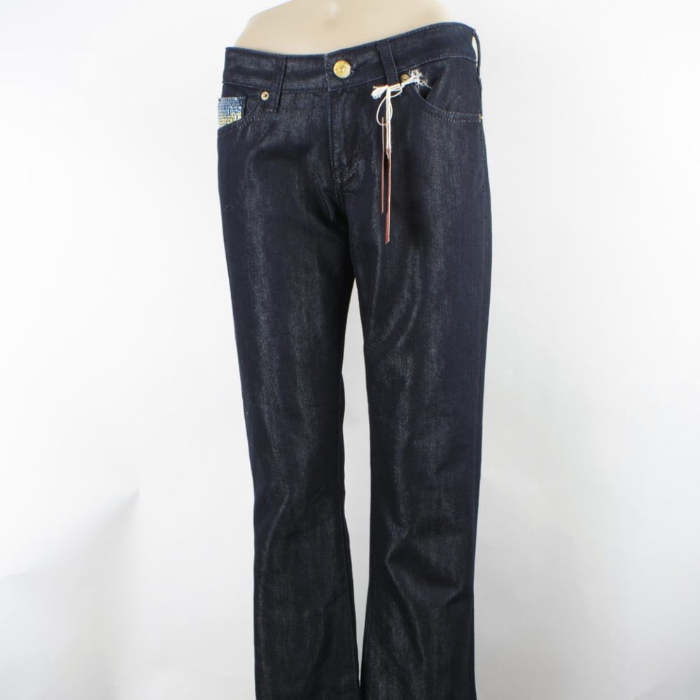 Express Jeans Stella Bootleg 4 (30 X 34) Women's Denim Jeans Dark Wash